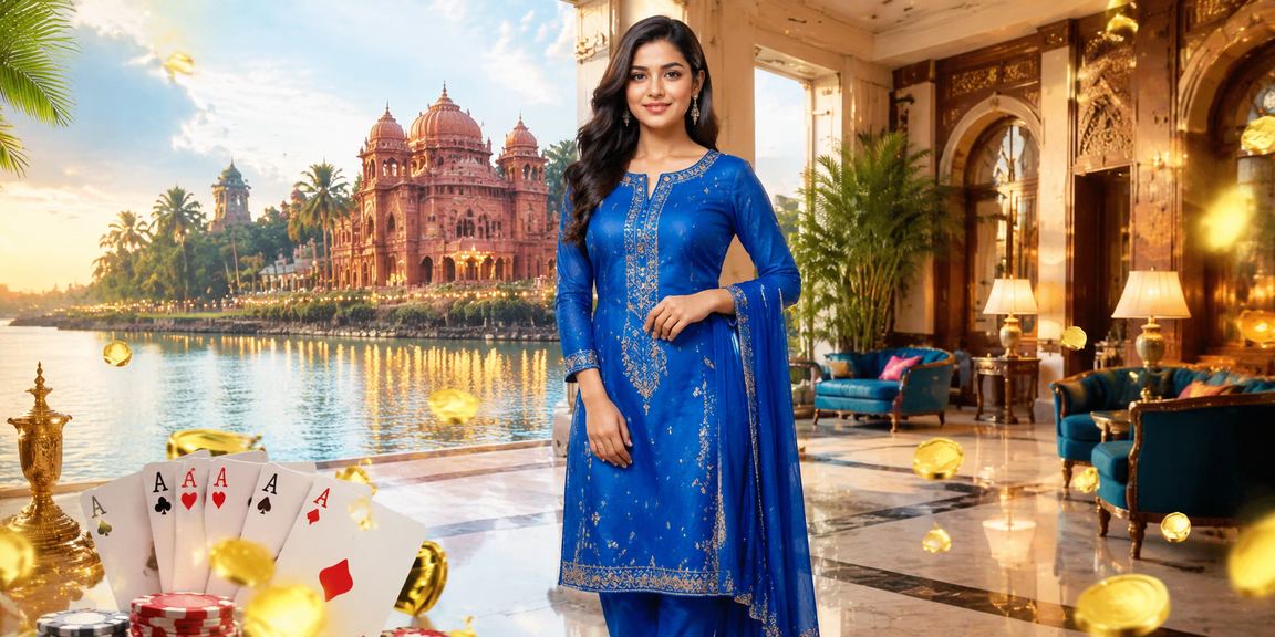 সালোয়ার কামিজ পরা একজন বাংলাদেশি নারী মোবাইলে 3111 পোকার গেম উপভোগ করছেন