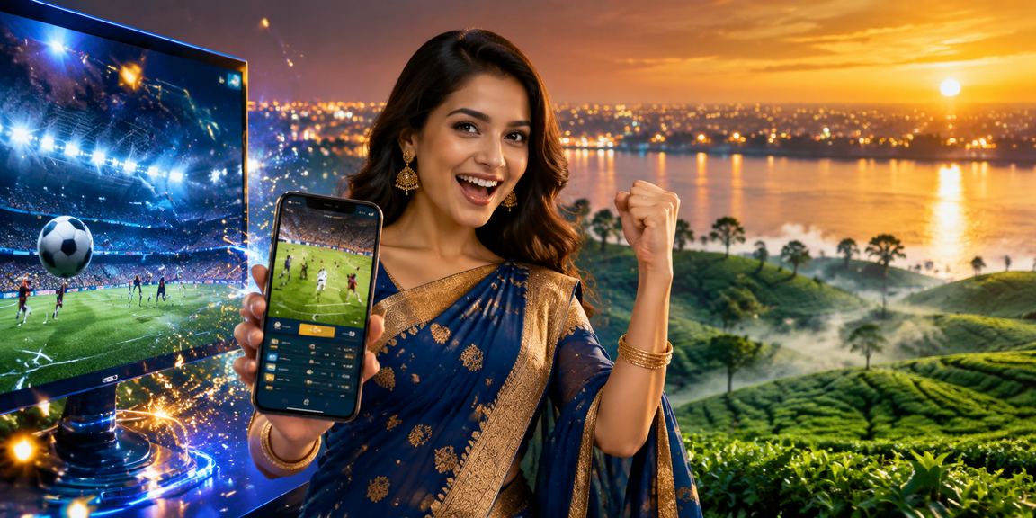 রাজশাহীর চা বাগানে স্পোর্টস বেটিং উপভোগ করছেন একজন খেলোয়াড়