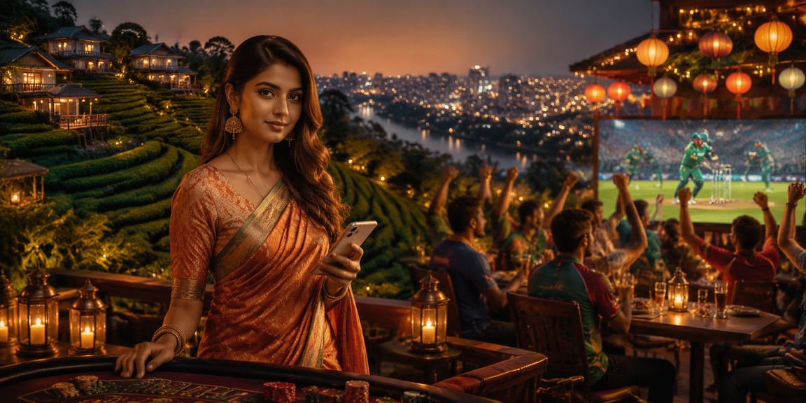 সিলেটের চা বাগানে একজন 3111 ব্যবহারকারী মোবাইলে ক্রিকেট বেটিং করছেন